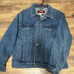 Vintage 90s Wrangler HERO Truker Denim Jacket Large Blue Men’S